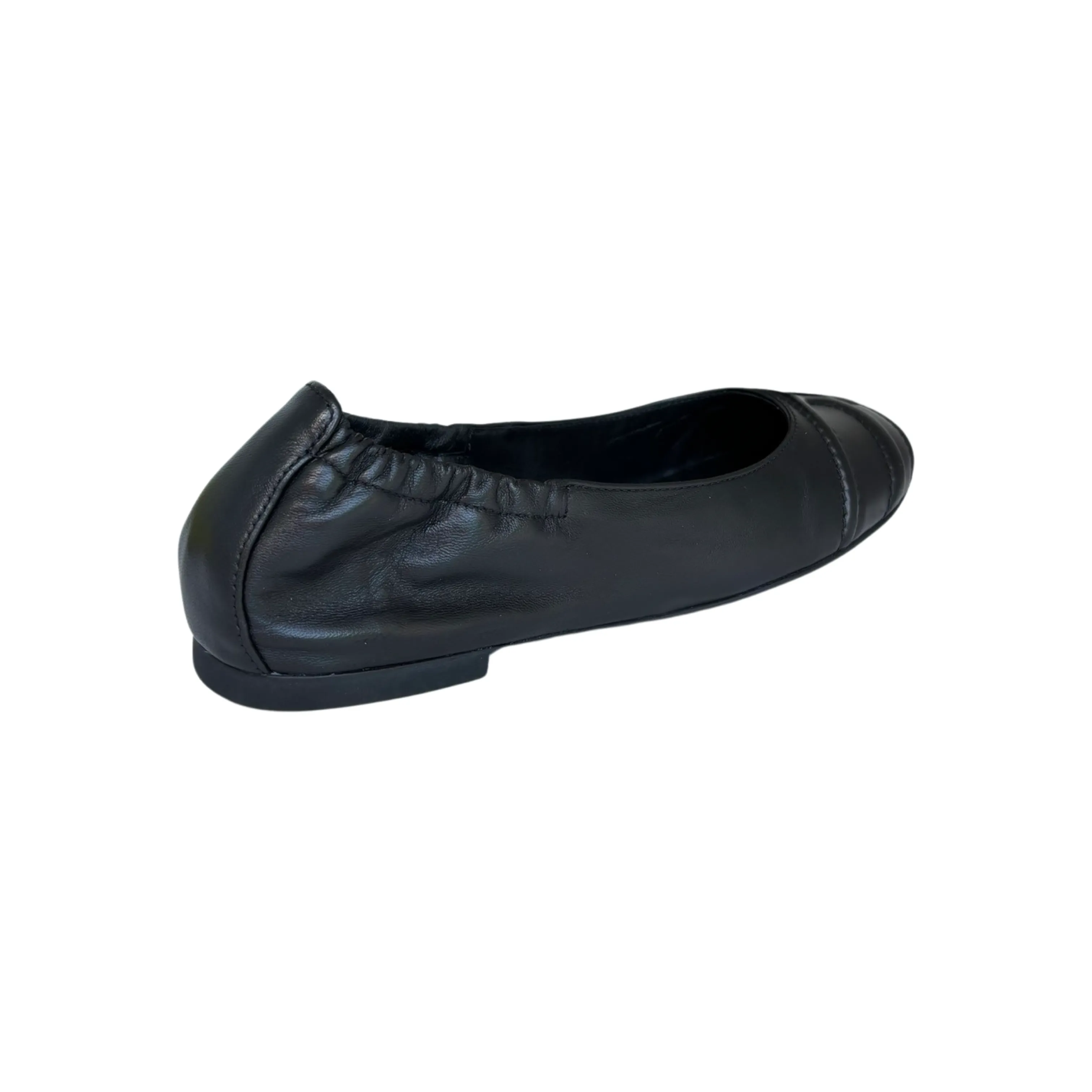 100520 Black Round Toe Flat