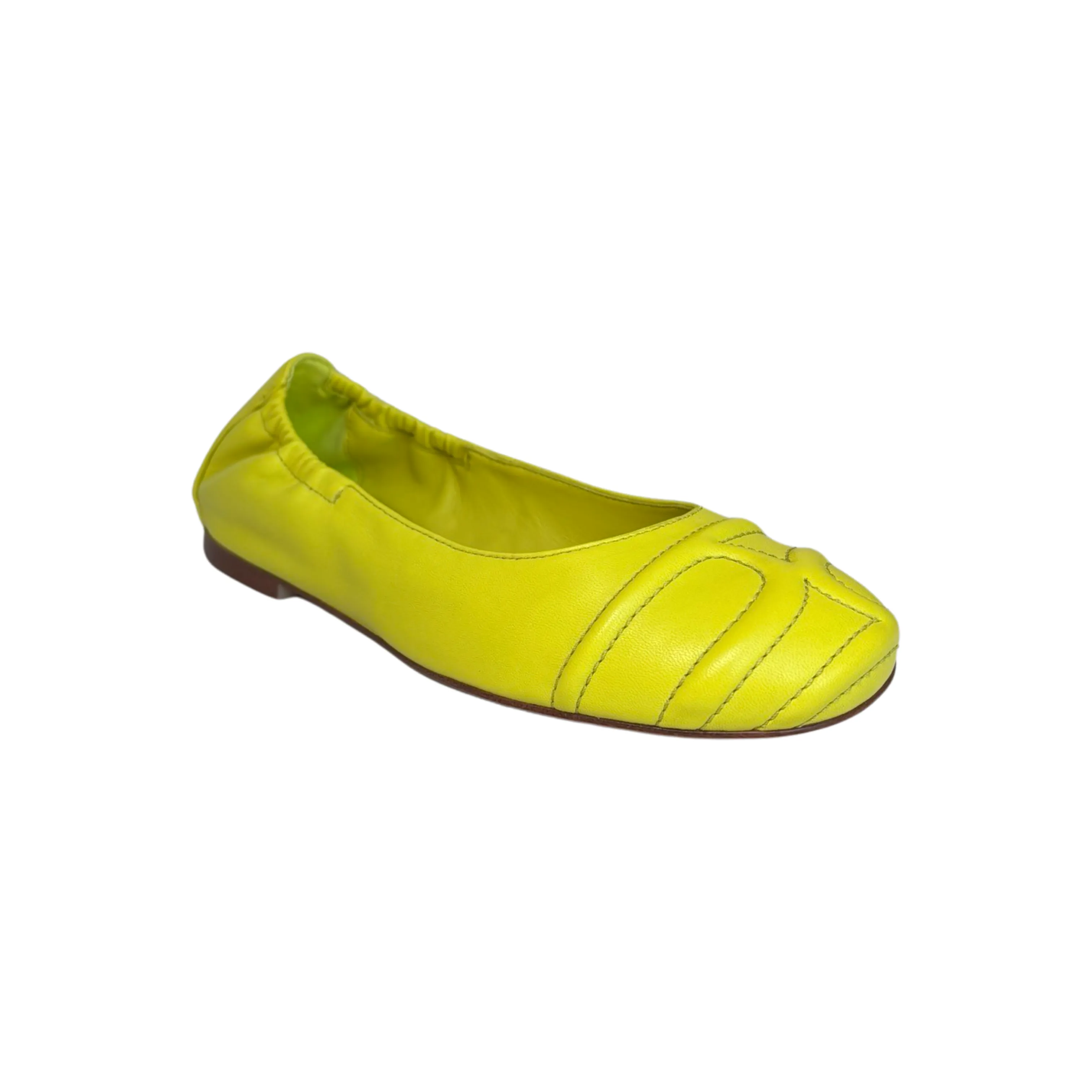 100520 Lime Round Toe Flat