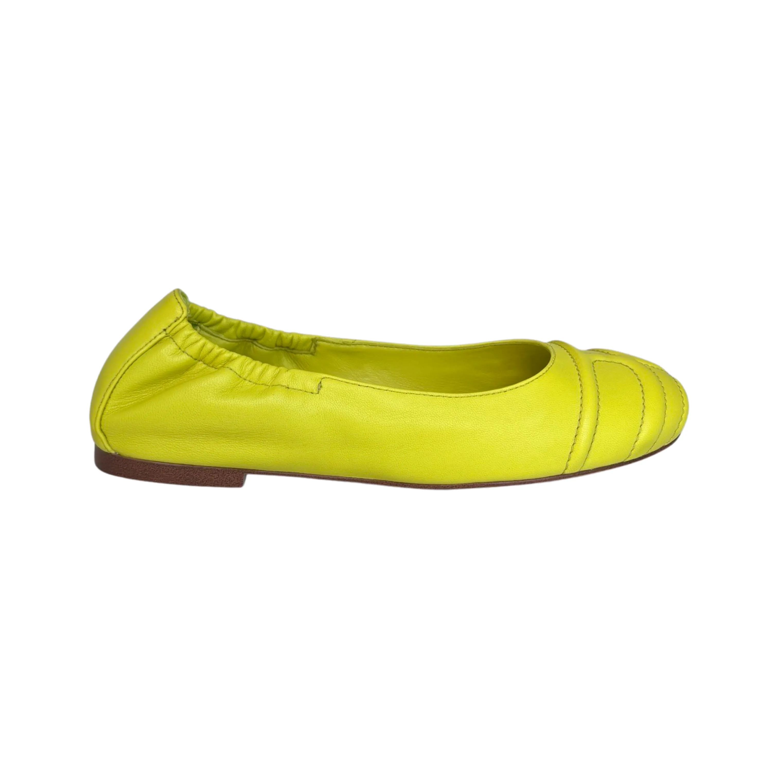 100520 Lime Round Toe Flat