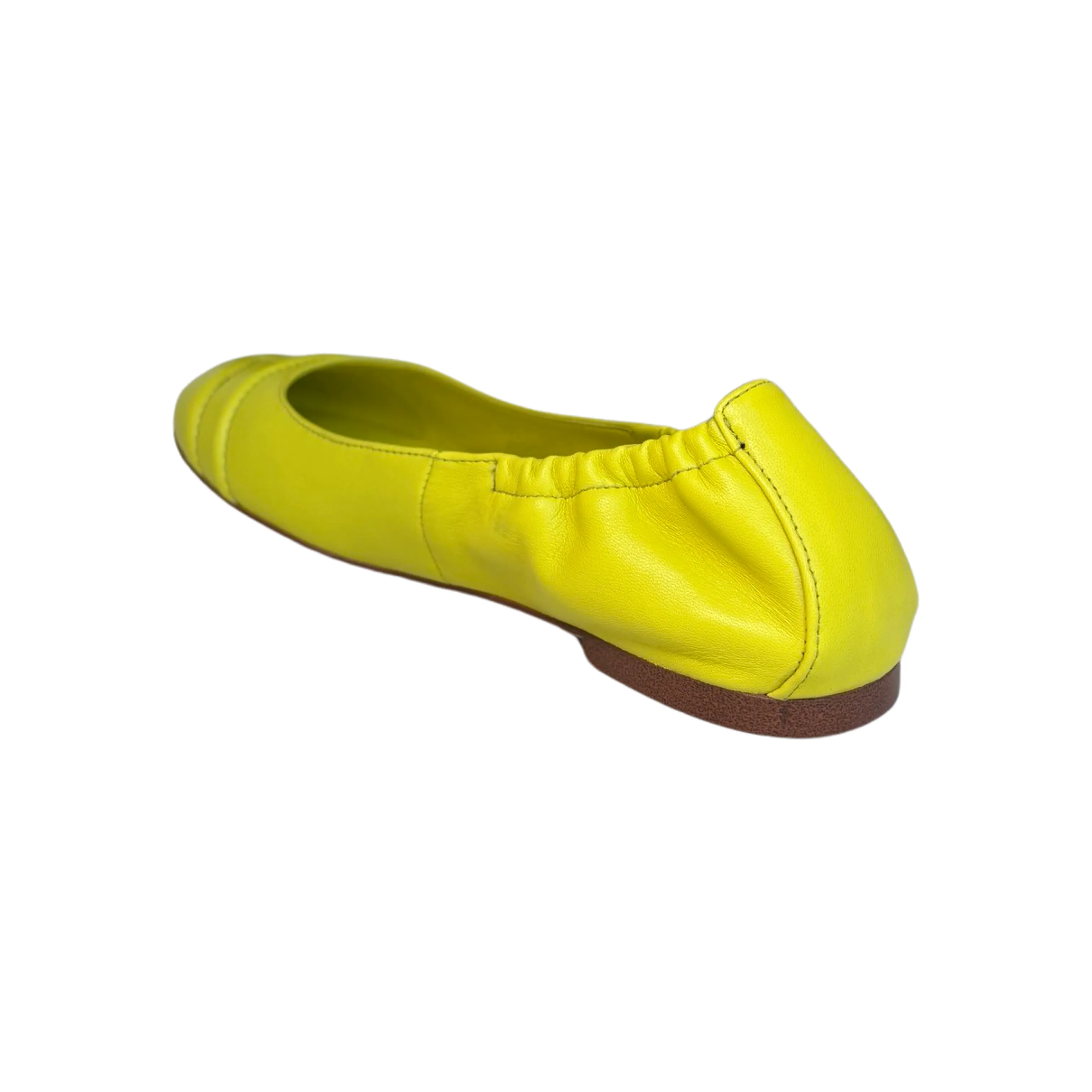 100520 Lime Round Toe Flat