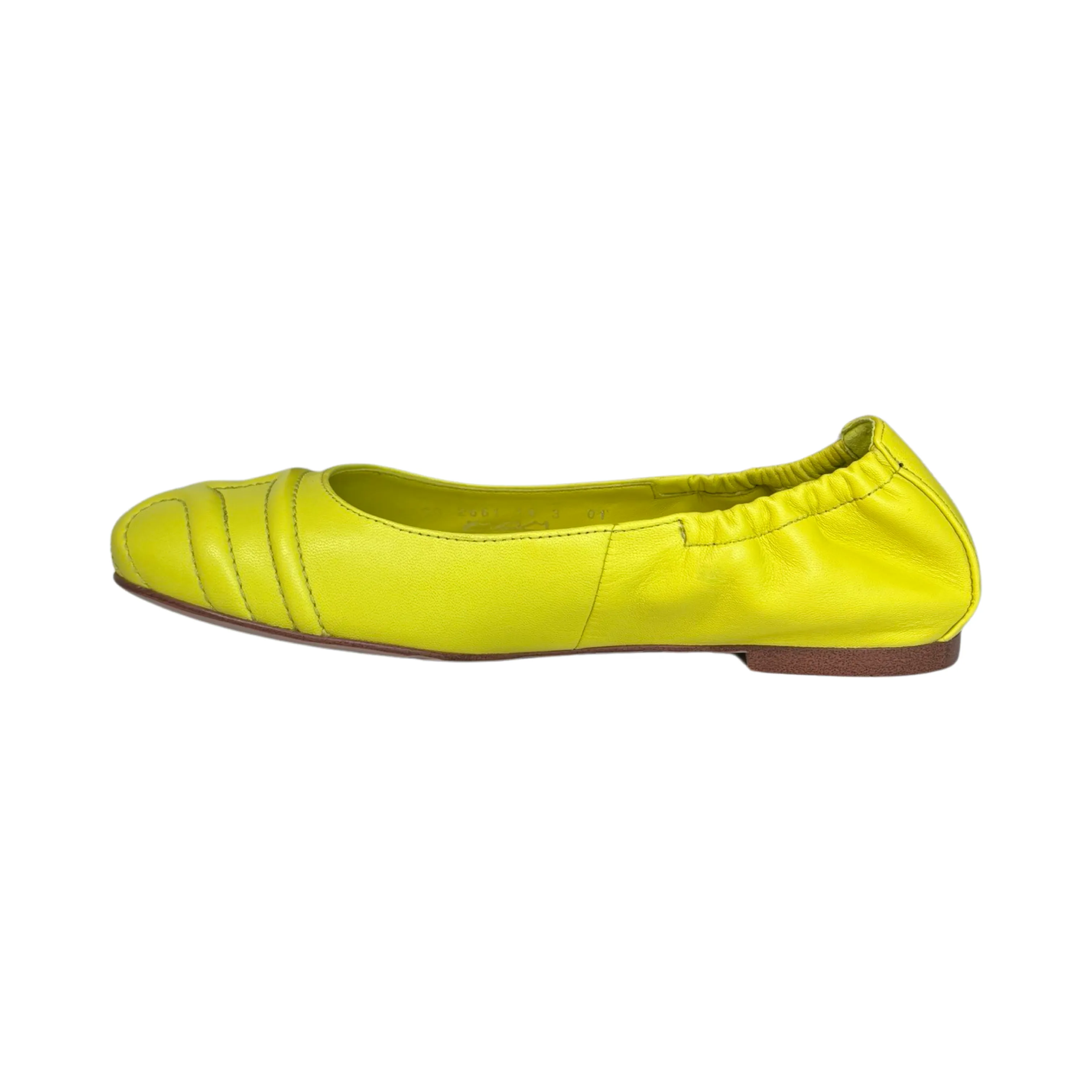 100520 Lime Round Toe Flat