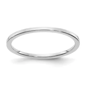 Polished Flat Stackable Band - 1.2mm 14k White Gold