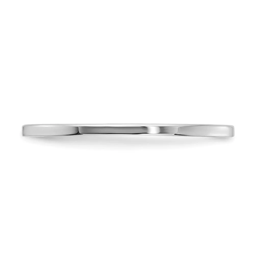 Polished Flat Stackable Band - 1.2mm 14k White Gold