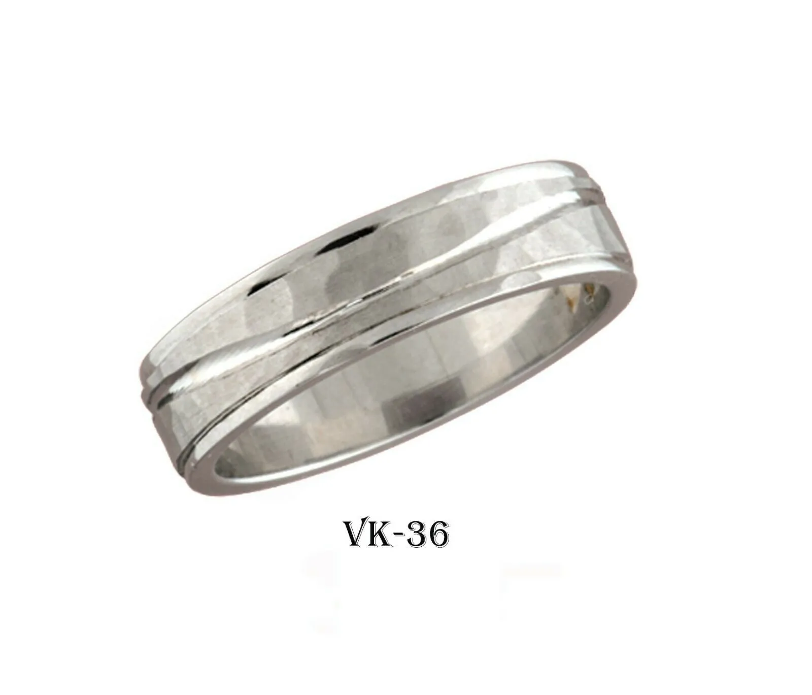 Solid Gold Ladies Modern Flat Court Band 6MM Ring VK36v