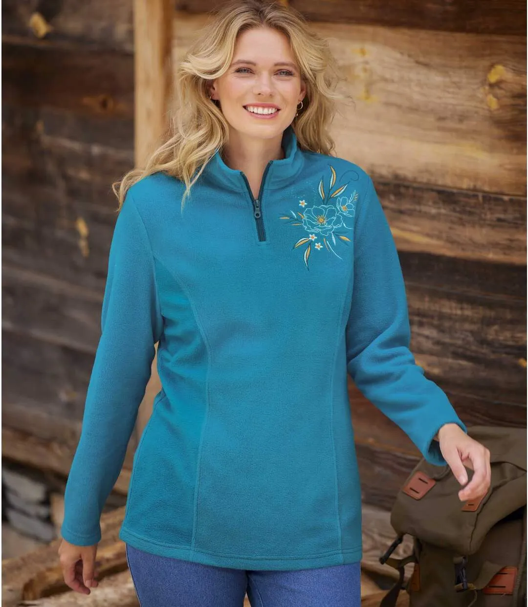 2-Pack Women's Microfleece Jumpers - Ochre Blue