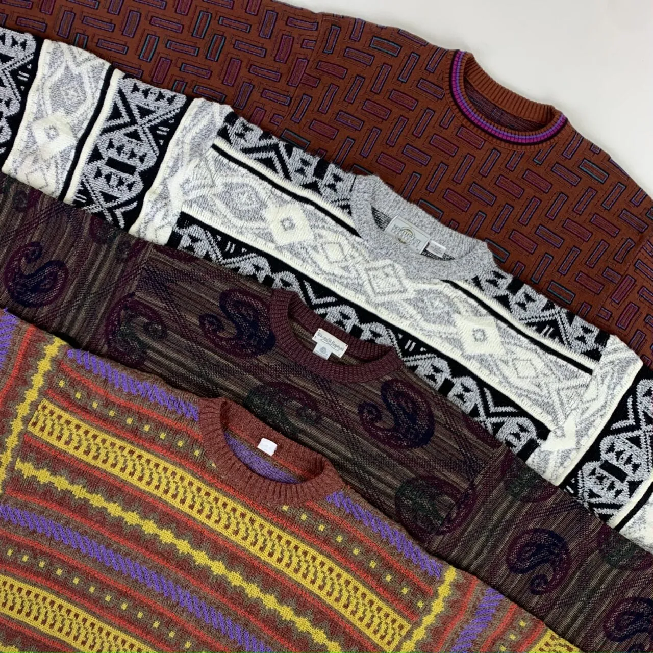 20 x Coogi/Patterned Knit Jumpers - Grade A - Lima Lima Vintage