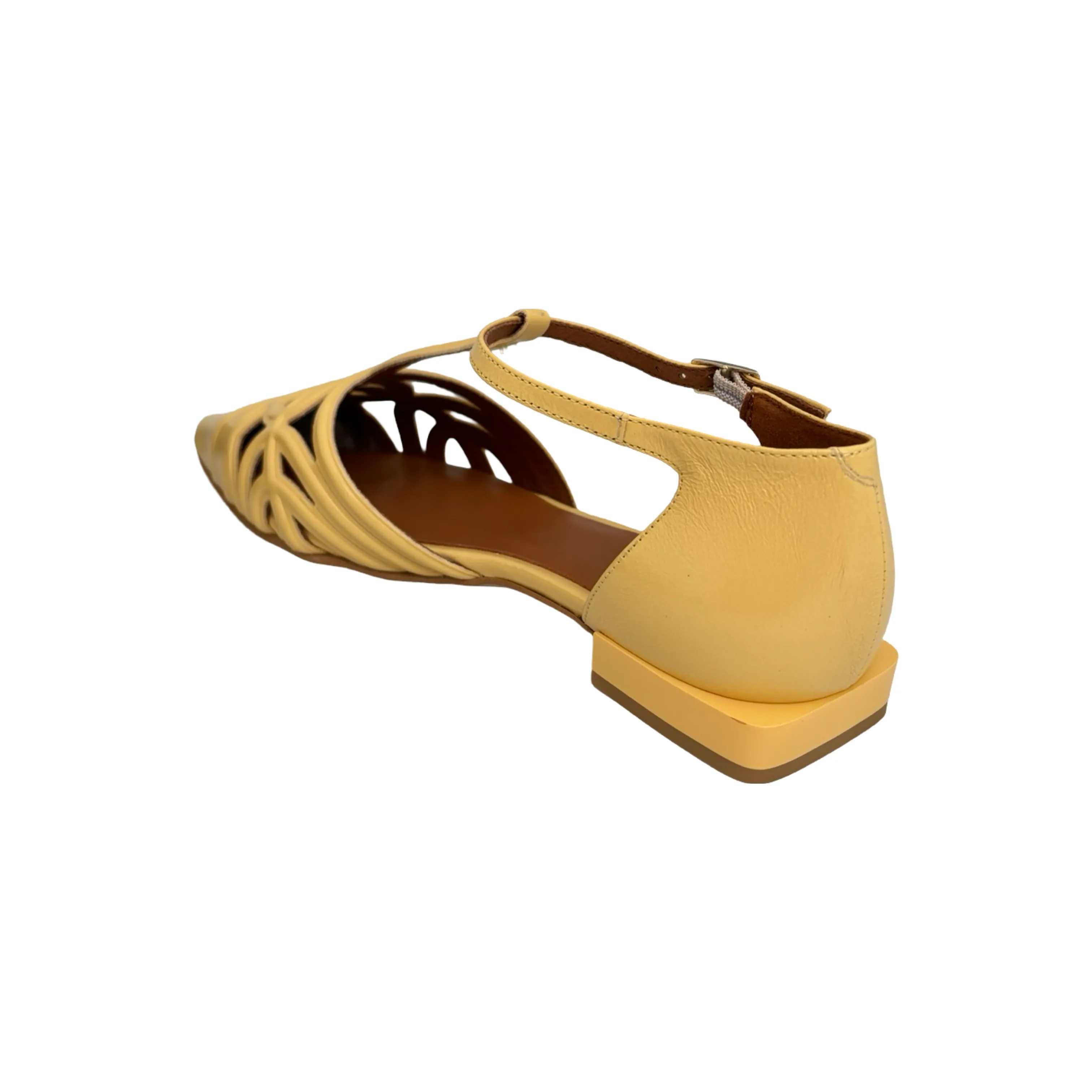 24001 Yellow T-Strap Flat