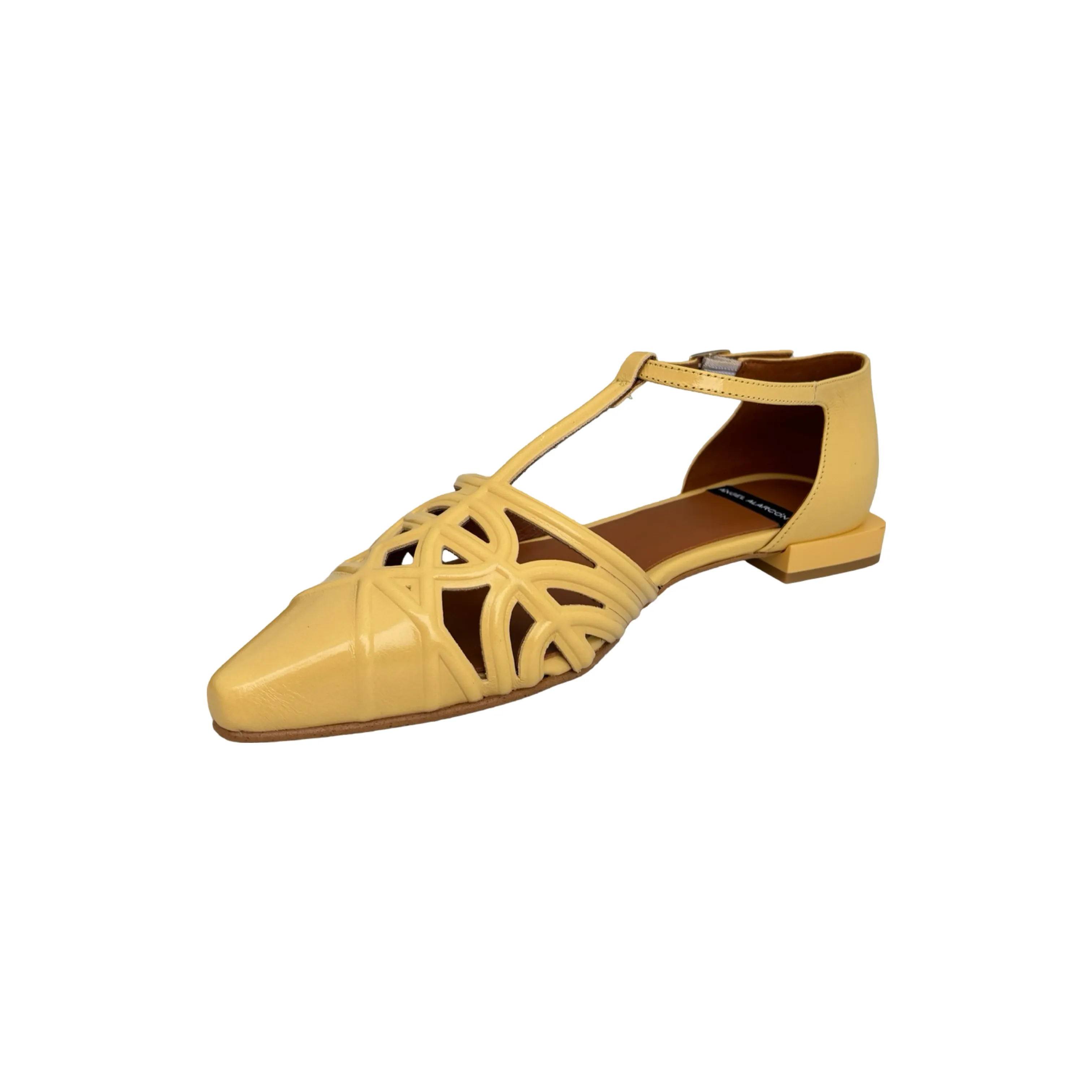 24001 Yellow T-Strap Flat