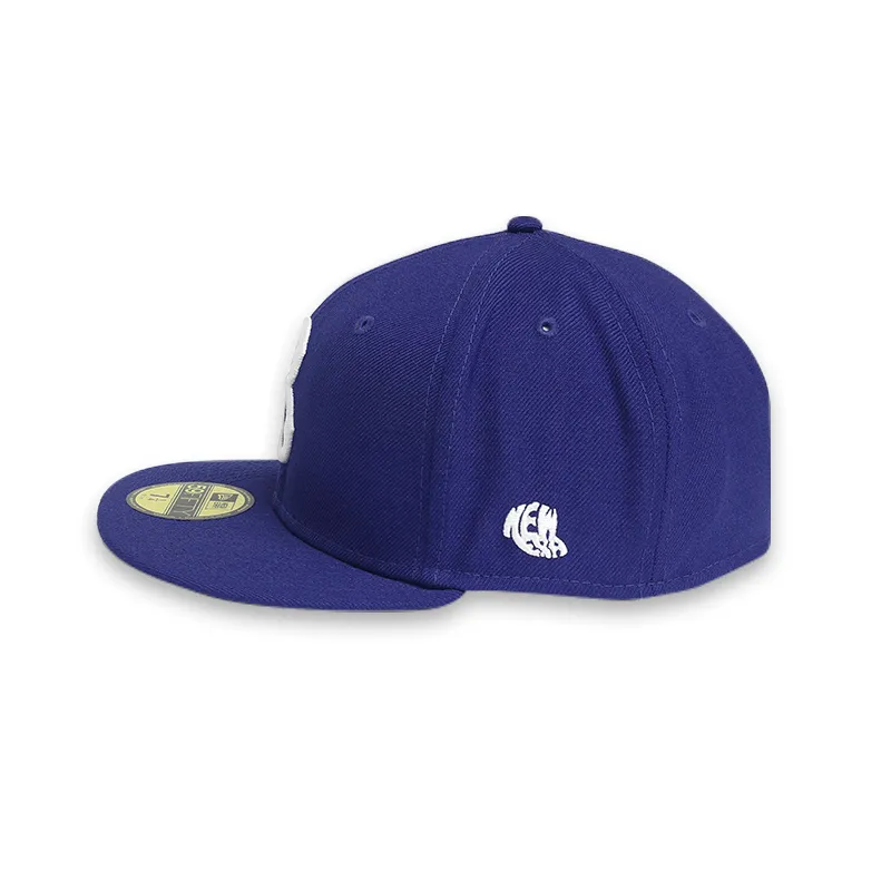 Brooklyn Dodgers Logo History Blue Fitted Hat