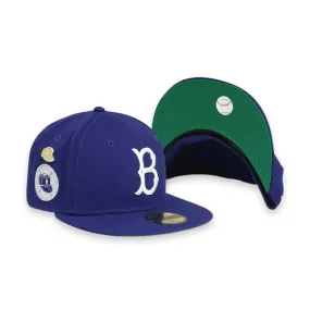 Brooklyn Dodgers Logo History Blue Fitted Hat