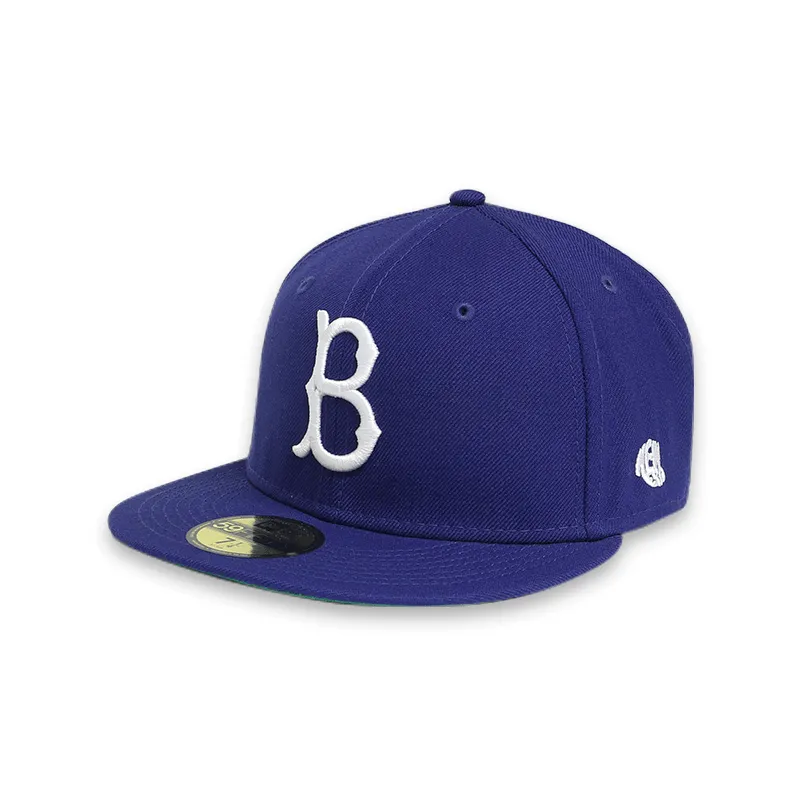 Brooklyn Dodgers Logo History Blue Fitted Hat