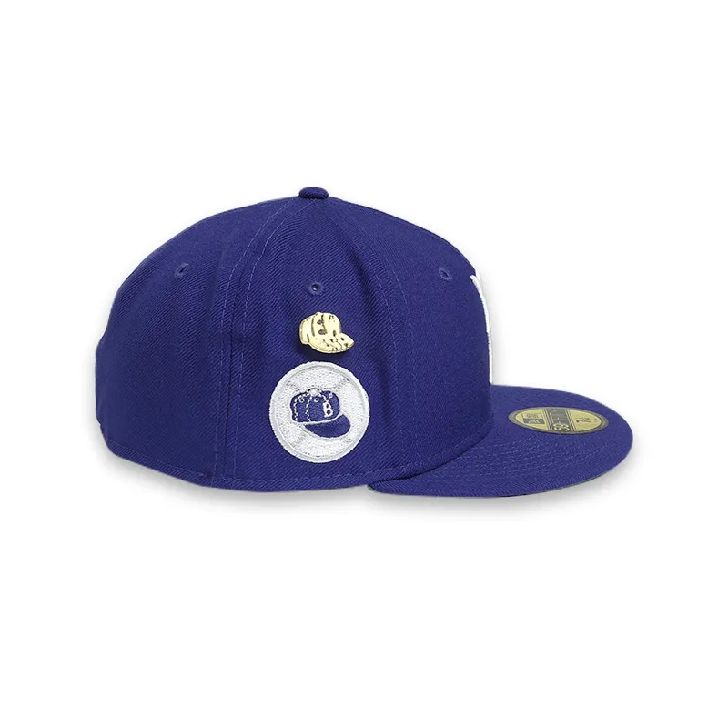 Brooklyn Dodgers Logo History Blue Fitted Hat