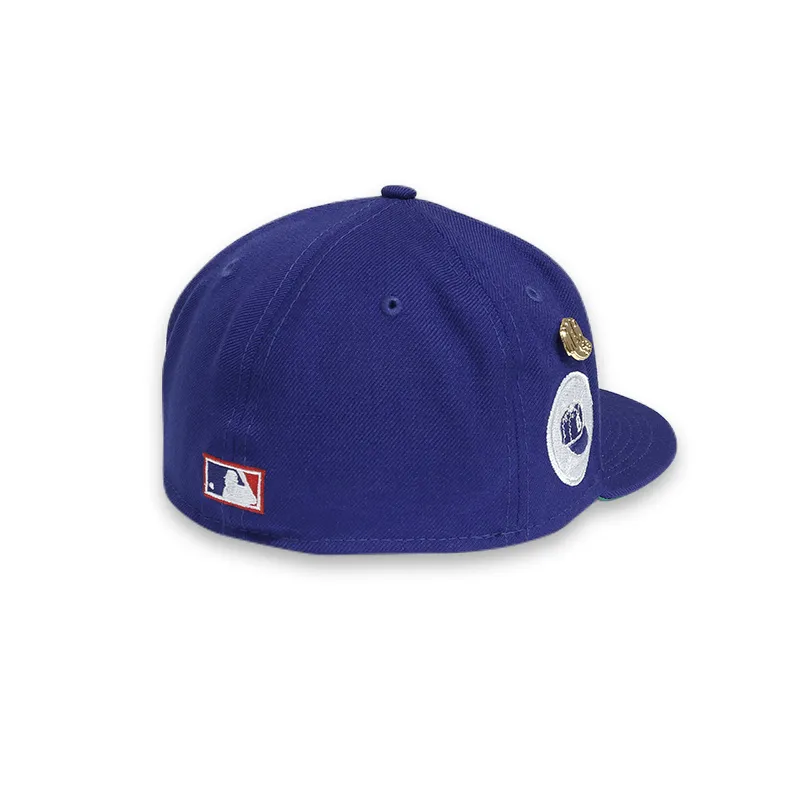 Brooklyn Dodgers Logo History Blue Fitted Hat