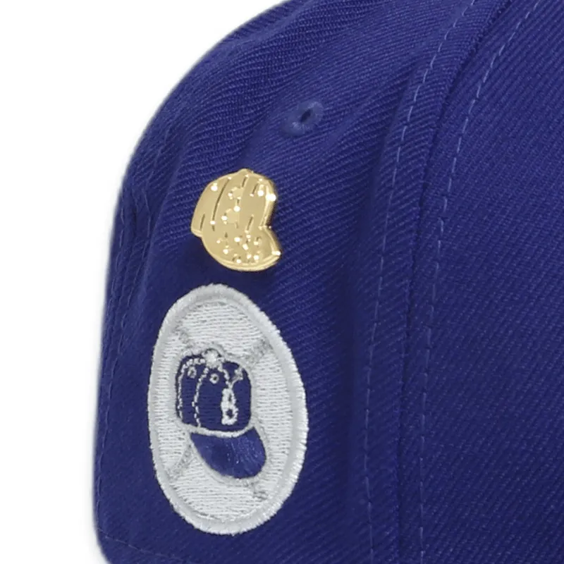 Brooklyn Dodgers Logo History Blue Fitted Hat