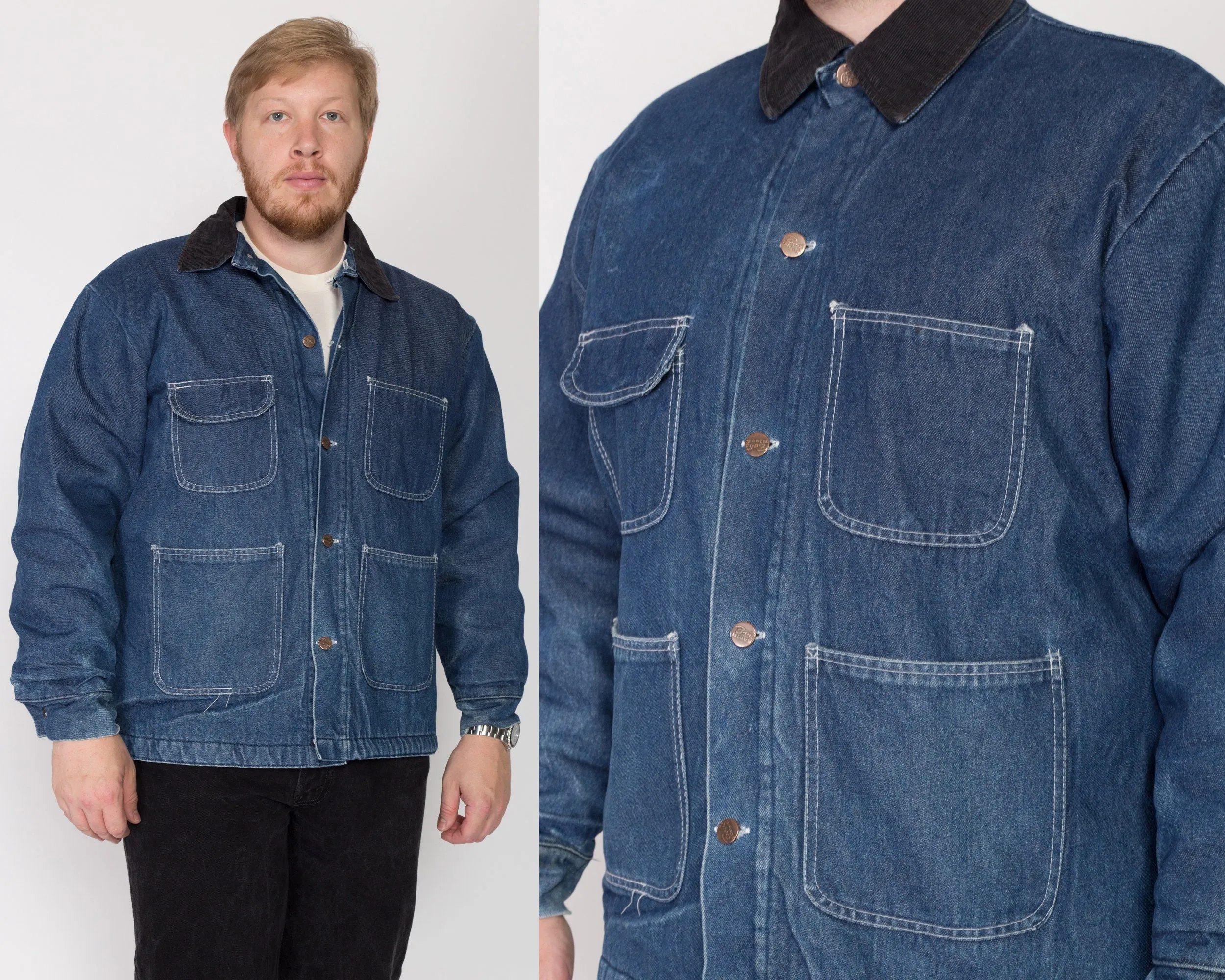 90s Denim Blanket Lined Chore Coat