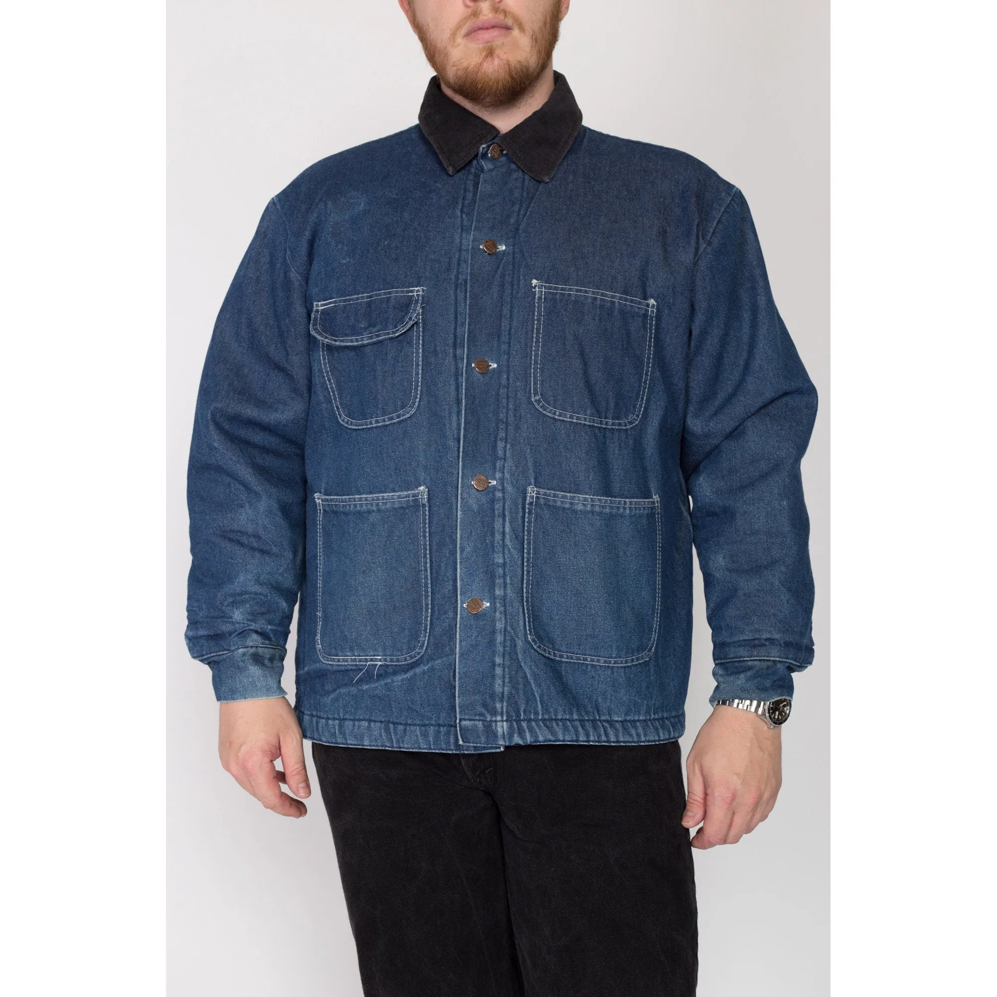 90s Denim Blanket Lined Chore Coat