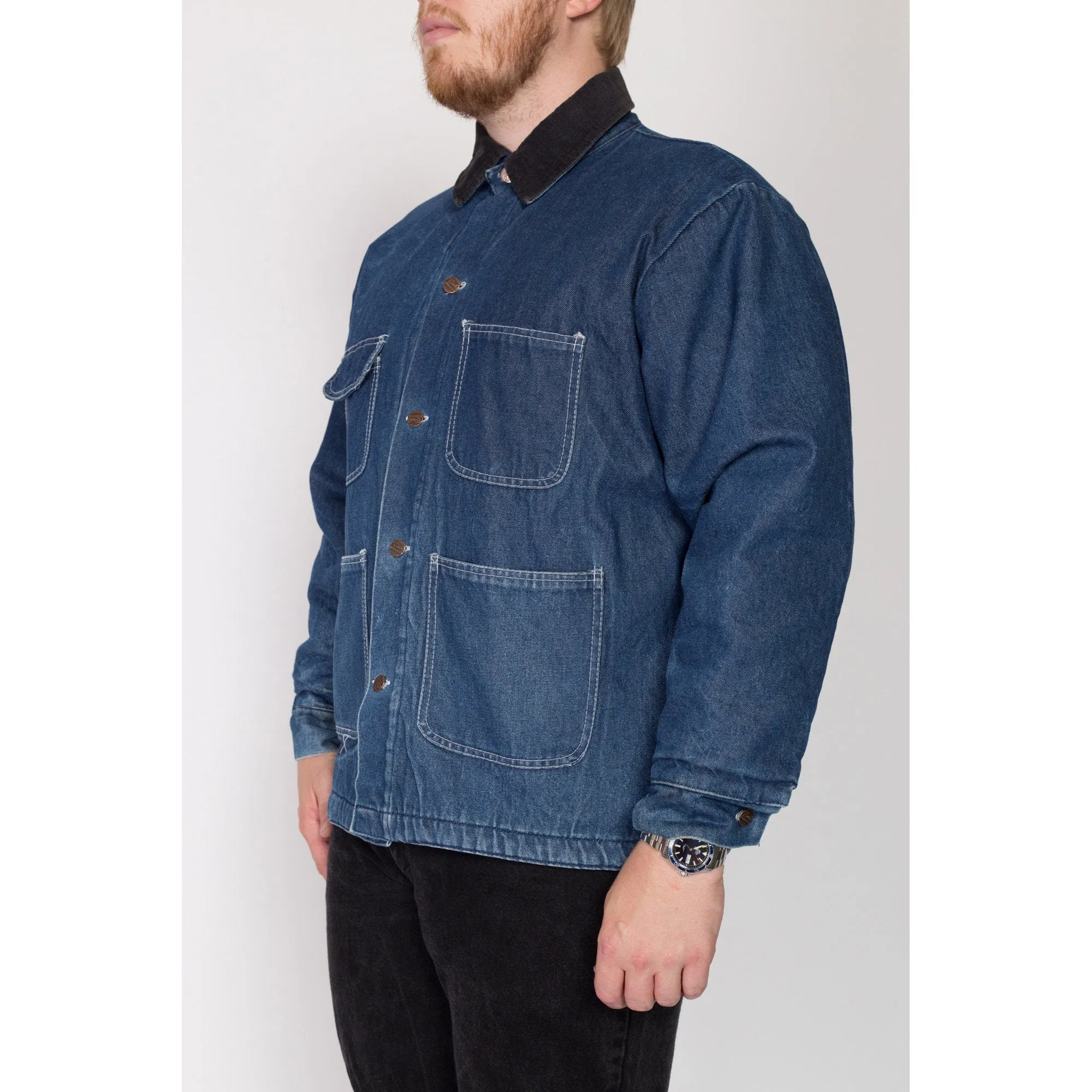 90s Denim Blanket Lined Chore Coat