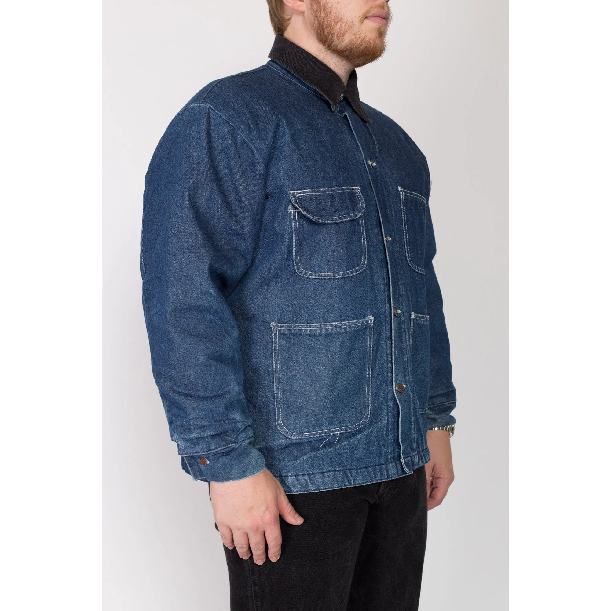 90s Denim Blanket Lined Chore Coat