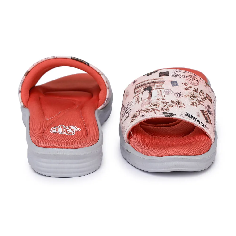 A-HA By Liberty Pink Slides For Women CUSHION-34