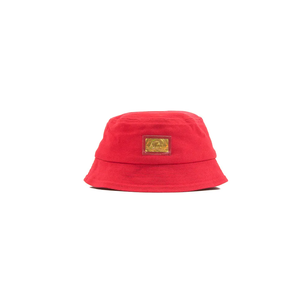 Abc. 123. Canvas Bucket Hat (Red)