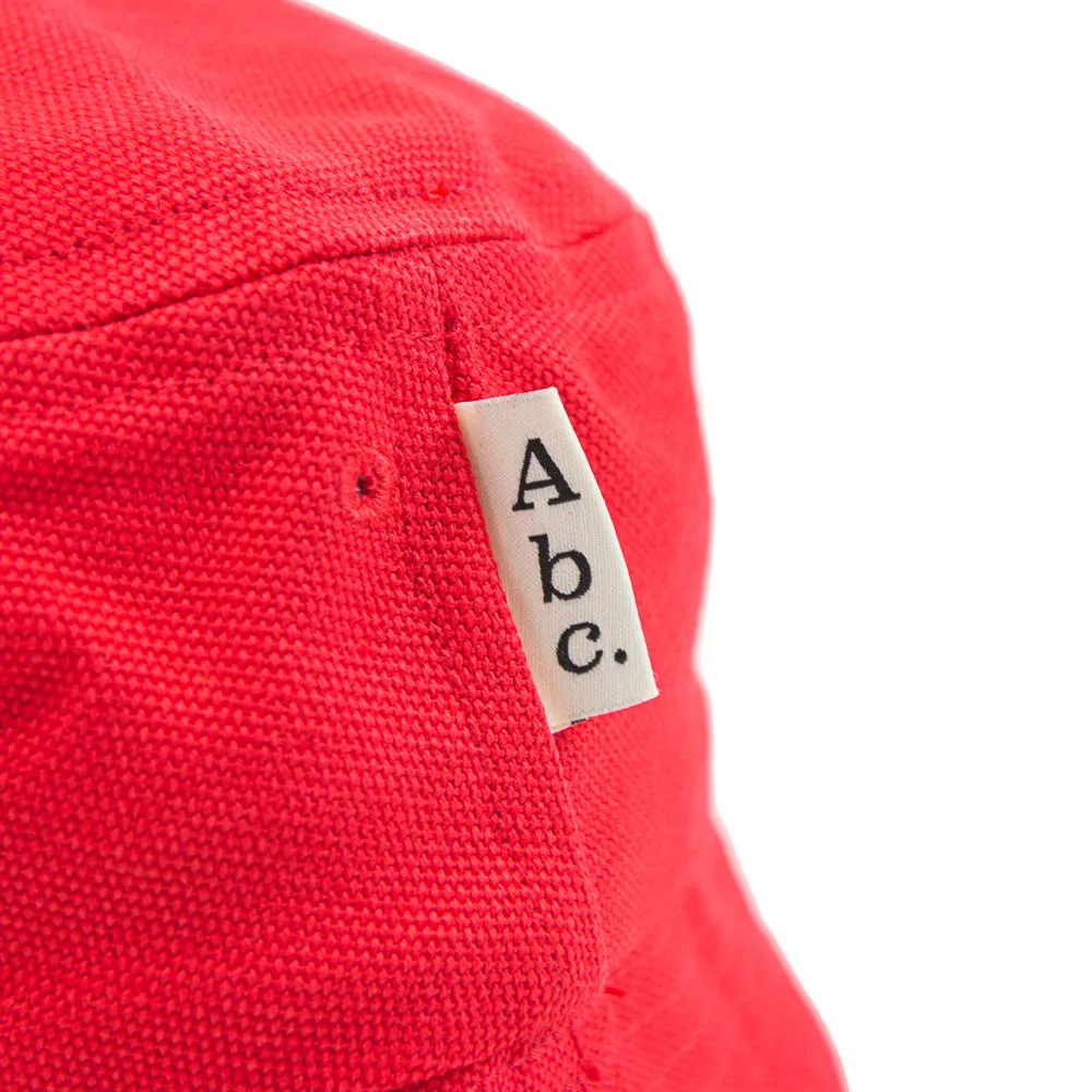 Abc. 123. Canvas Bucket Hat (Red)