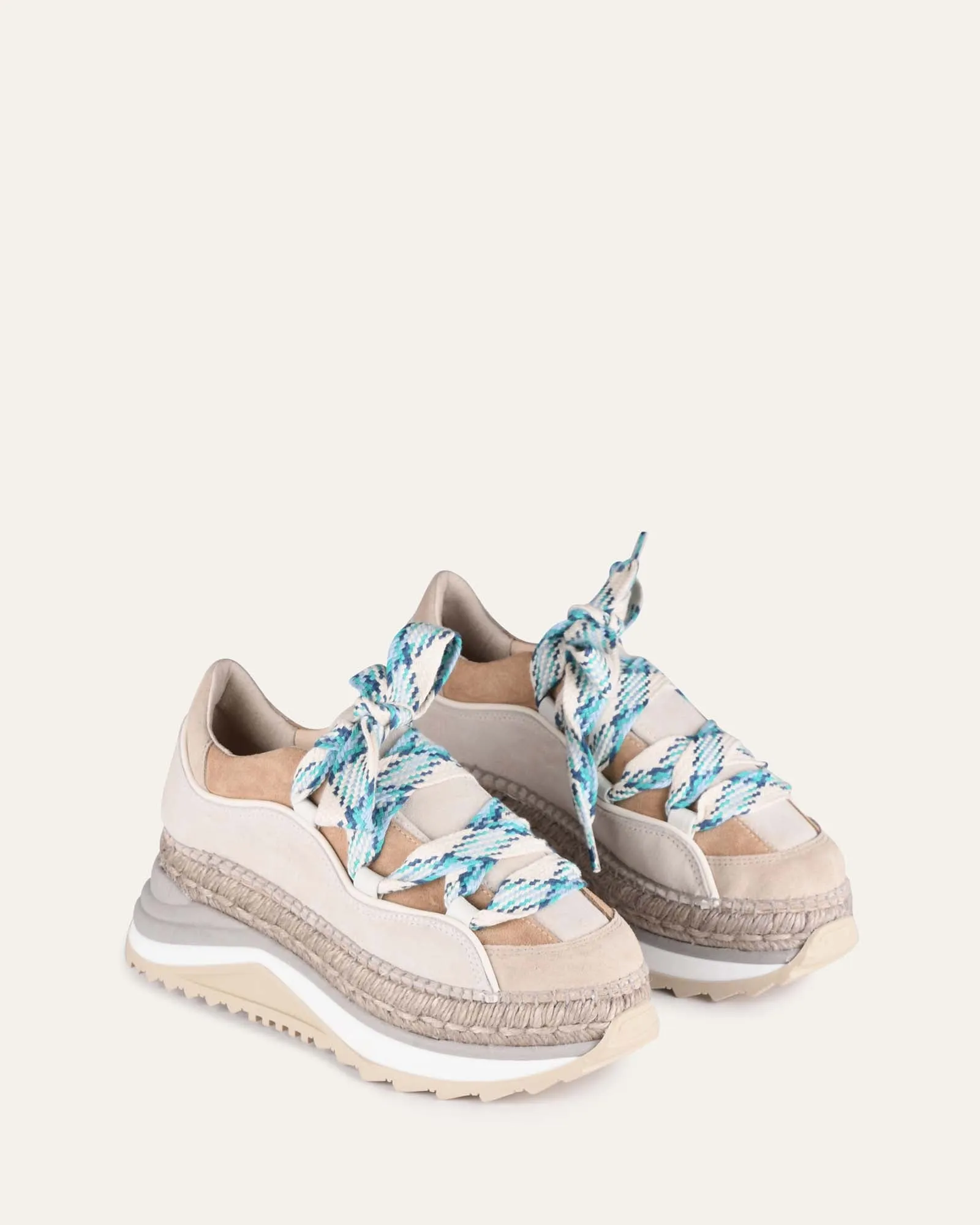 Adela sneakers taupe multi suede