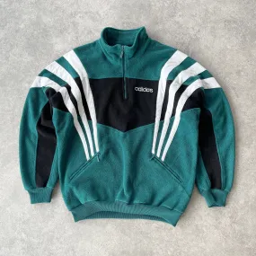 Adidas 90s 1/4 Zip Color Block Fleece Jacket (Size L)