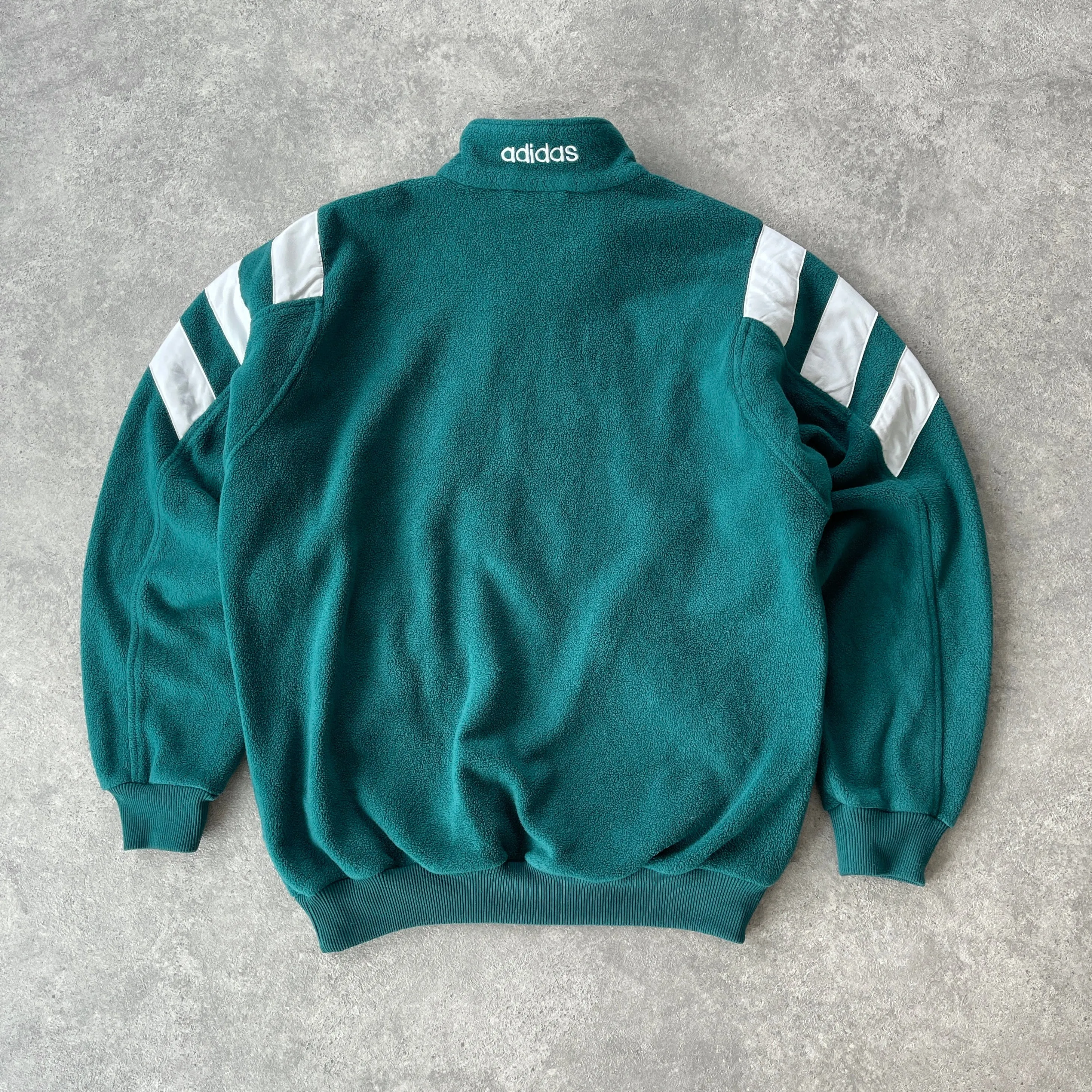 Adidas 90s 1/4 Zip Color Block Fleece Jacket (Size L)