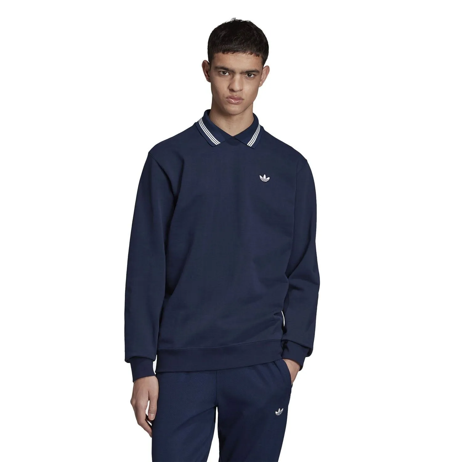 adidas Originals Samstag Polo Sweatshirt - Navy