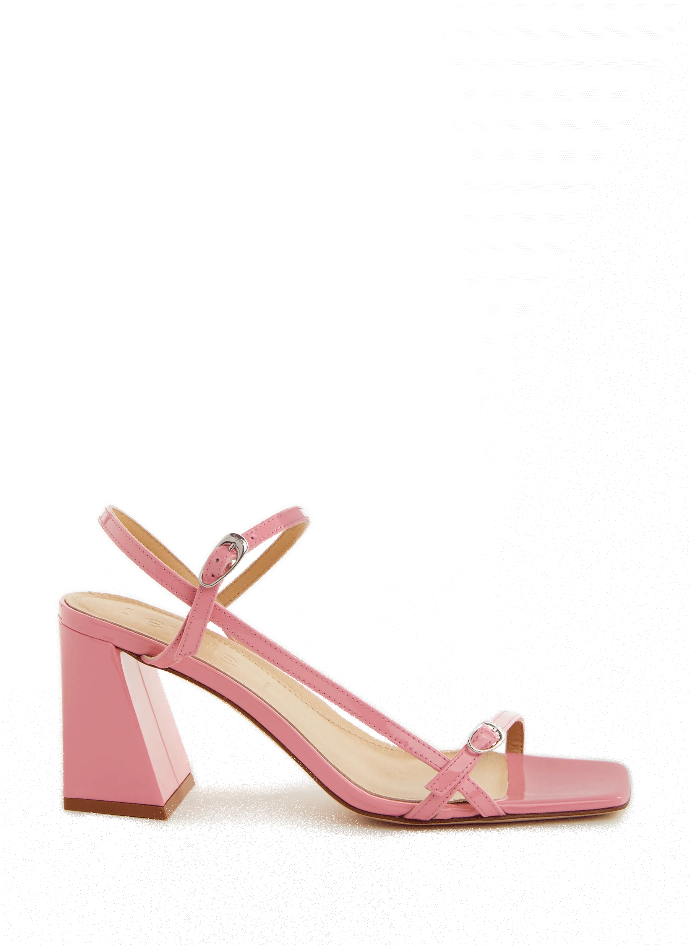 AEYDE  Hilda leather heeled sandals - Pink