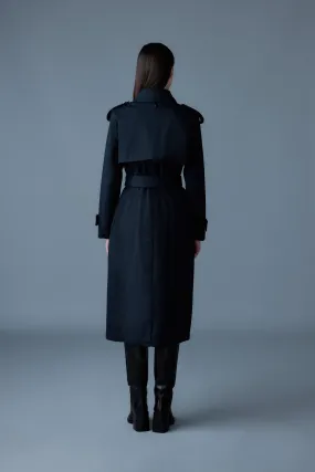 AKILI Single-breasted trench coat with belt