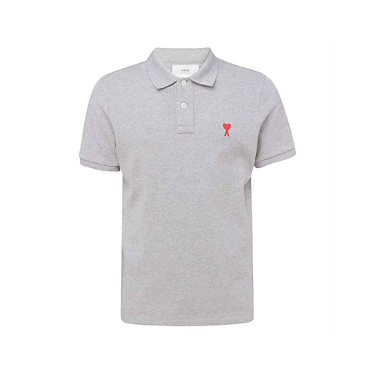 Logo Embroidered Polo Shirt from AMI