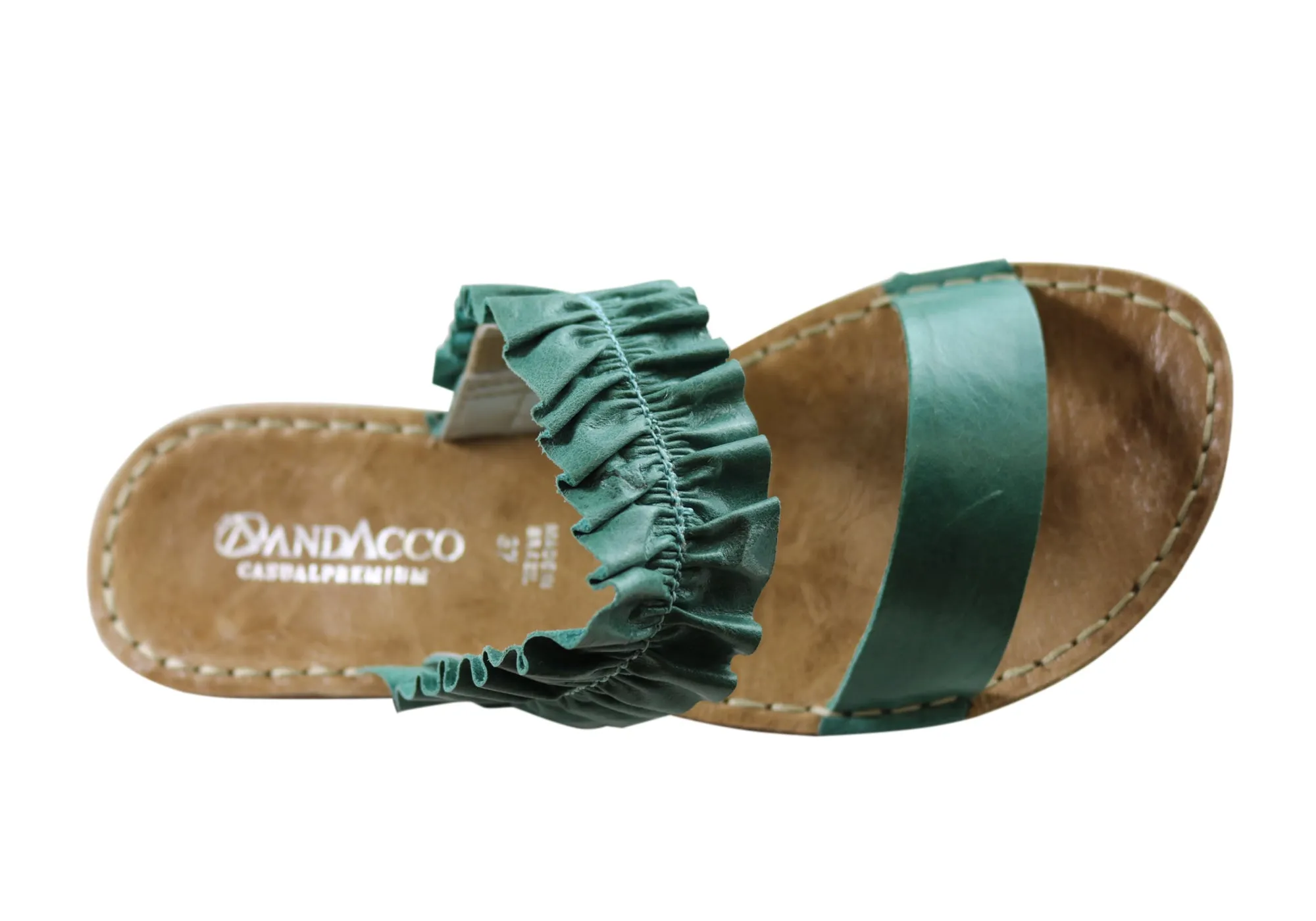 Andacco Haze Womens Brazilian Comfortable Leather Slides Sandals