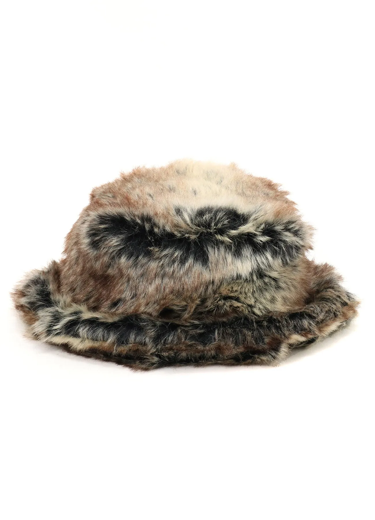 ANIMAL PATTERN ECO FUR BUCKET HAT