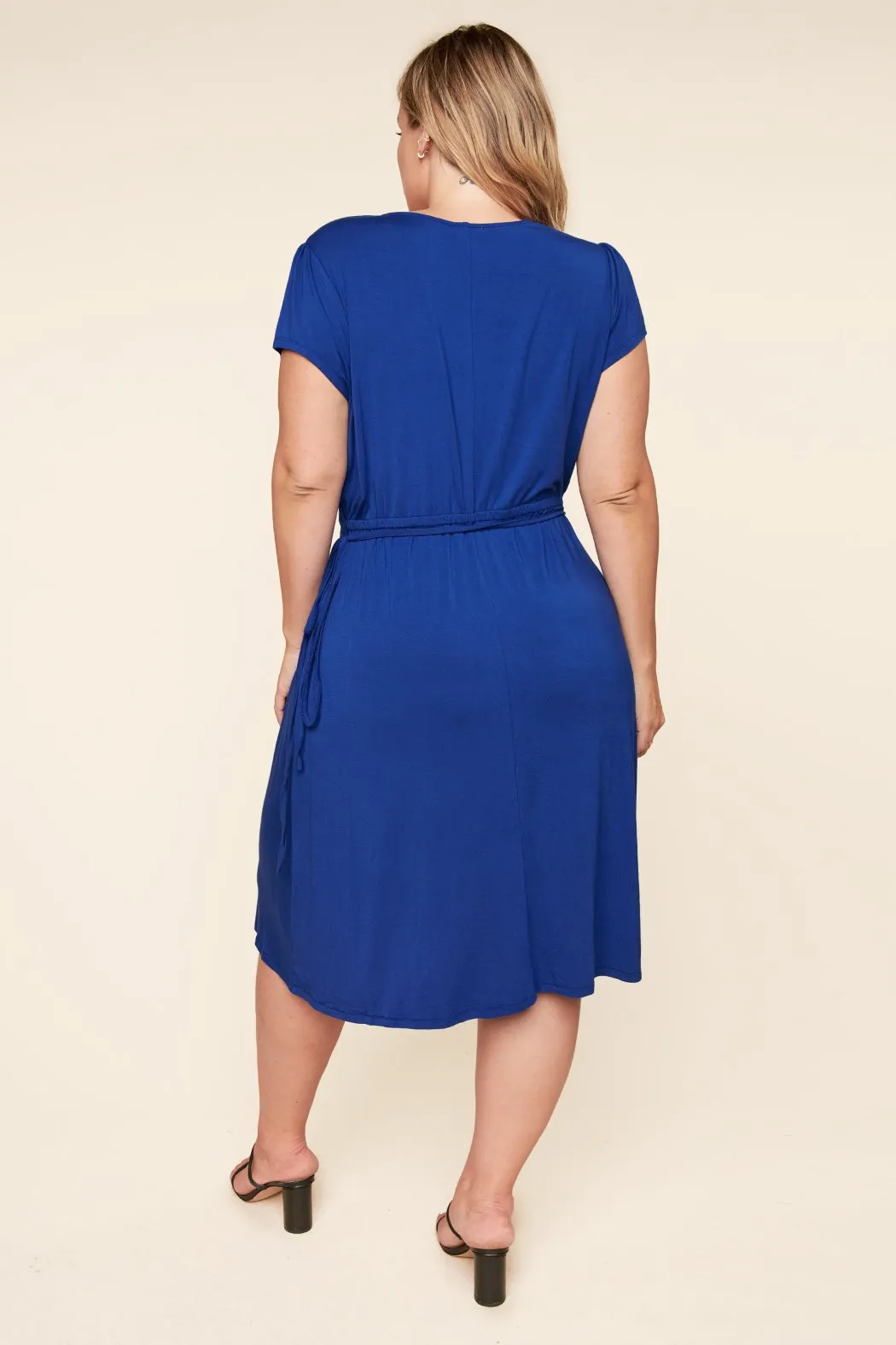 Annecy Jersey Knit Midi Wrap Dress Curve