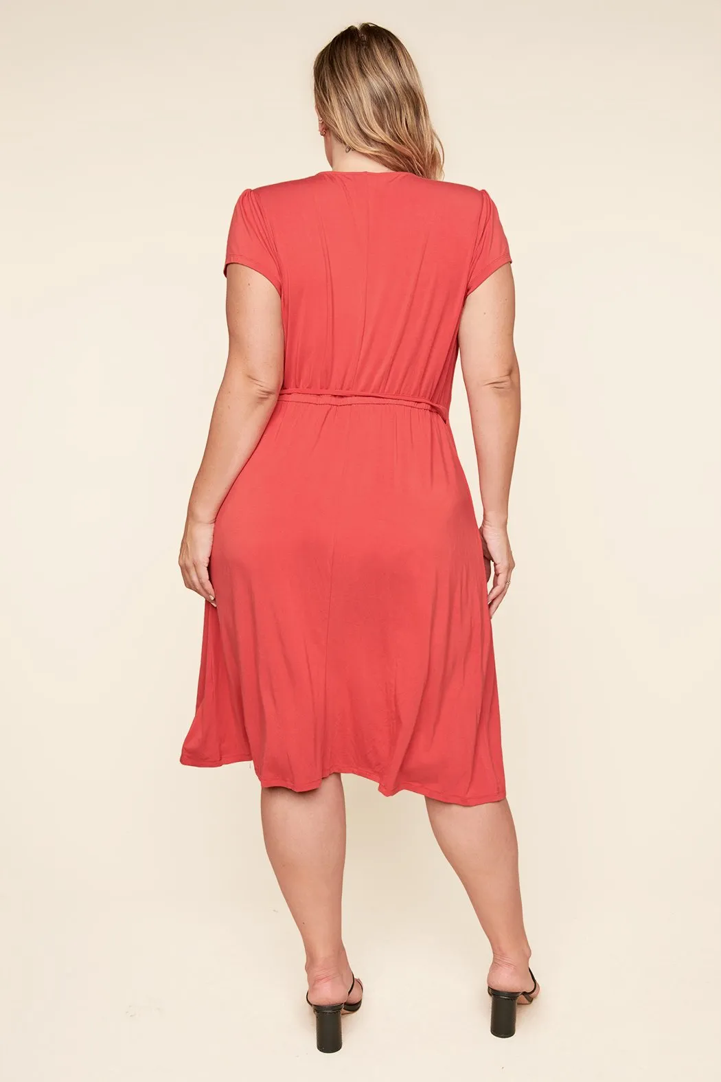 Annecy Jersey Knit Midi Wrap Dress Curve