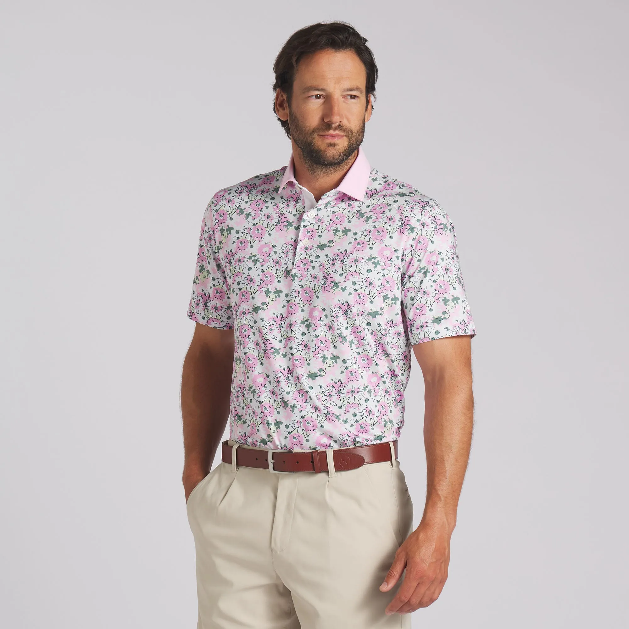 AP Floral Golf Polo - Men's Shirt