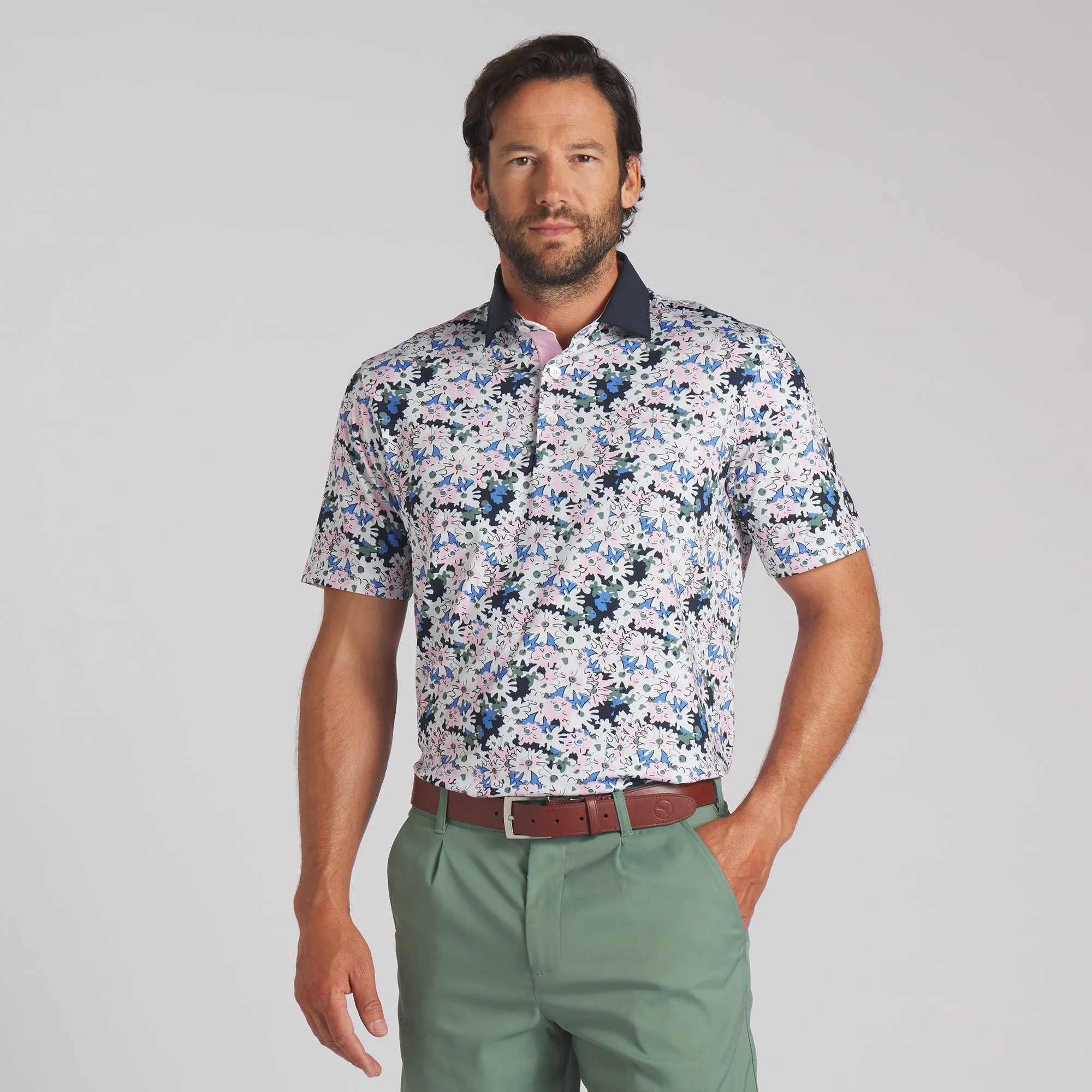 AP Floral Golf Polo - Men's Shirt