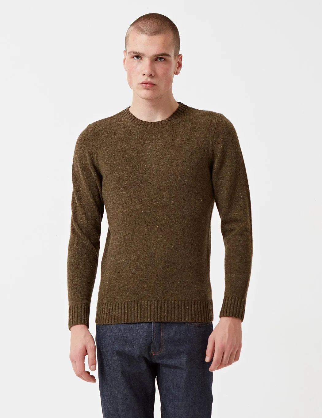 A.P.C. Khaki Green Knit Jumper - Salford Pull