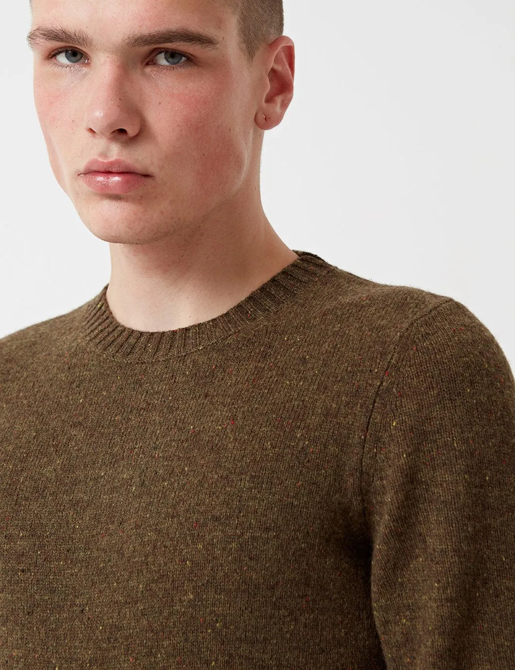 A.P.C. Khaki Green Knit Jumper - Salford Pull