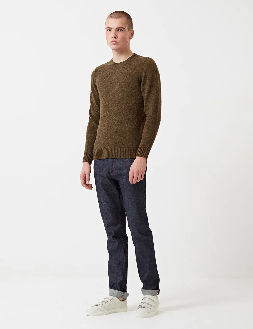 A.P.C. Khaki Green Knit Jumper - Salford Pull