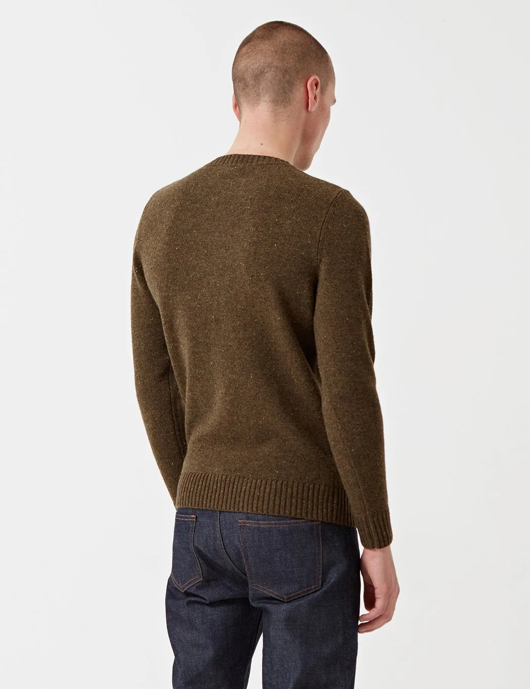 A.P.C. Khaki Green Knit Jumper - Salford Pull