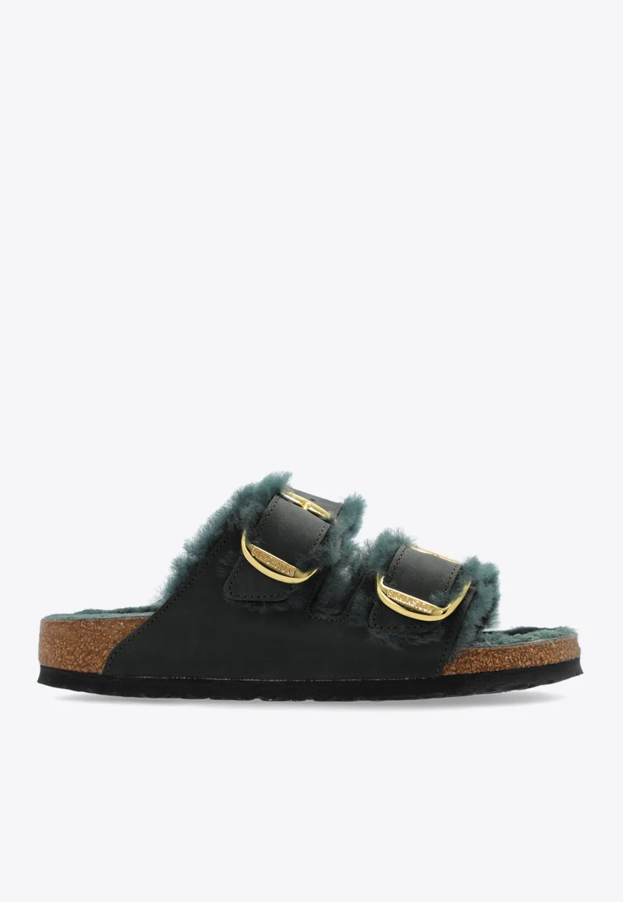 Arizona Big Buckle Shearling Slides