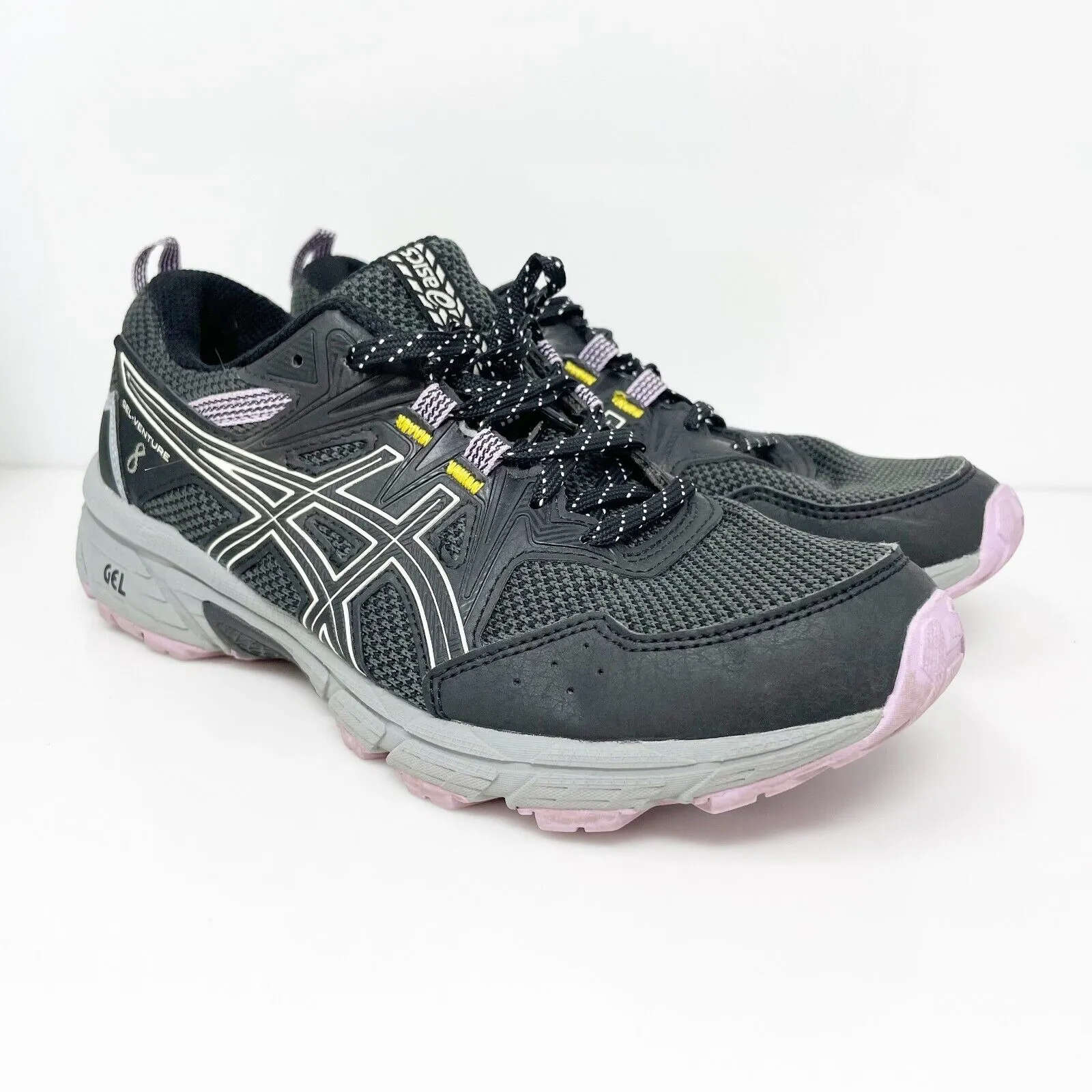 Asics Womens Gel Venture 8 1012A708 Black Running Shoes Sneakers Size 6.5