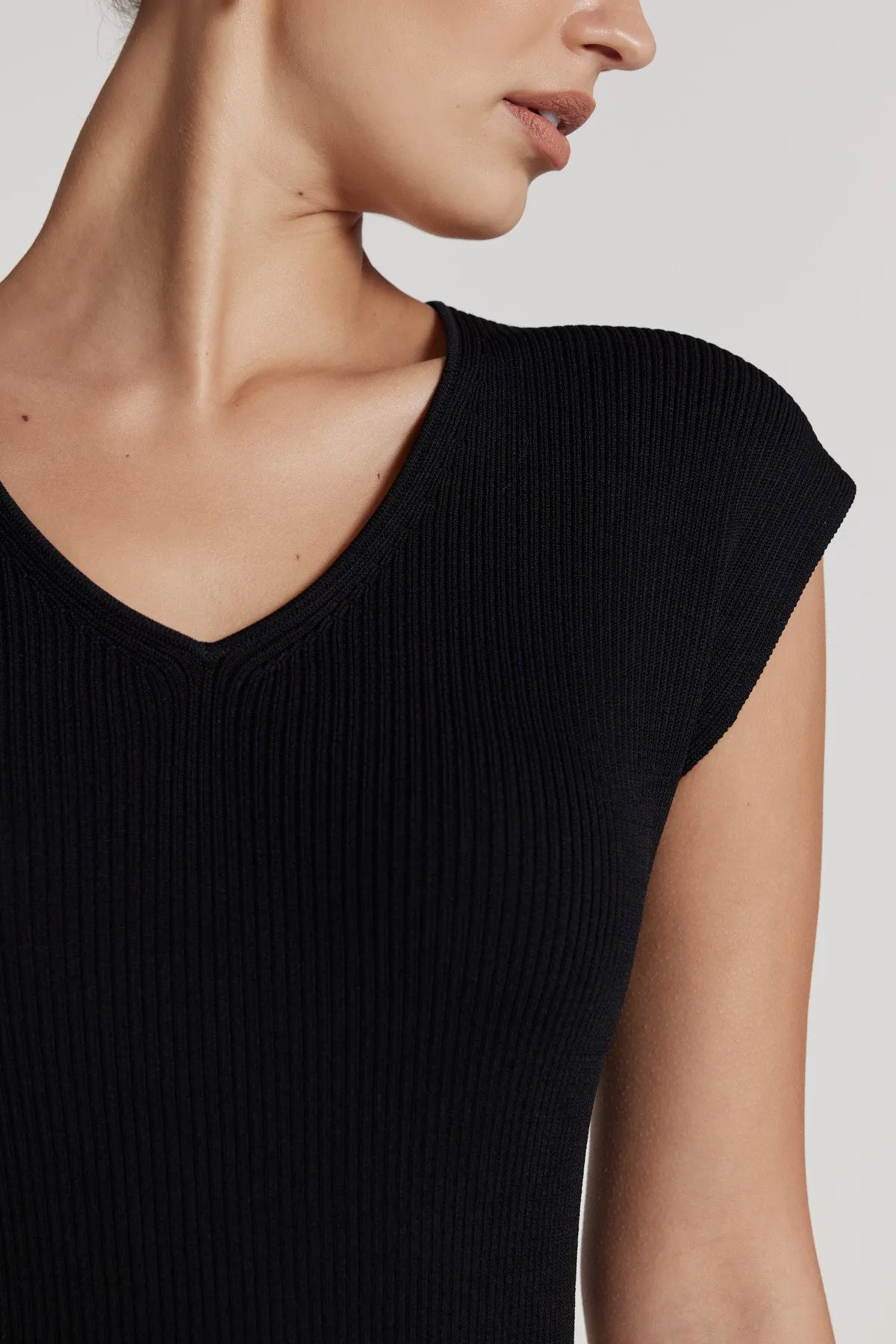 Ava Knit Top - Black