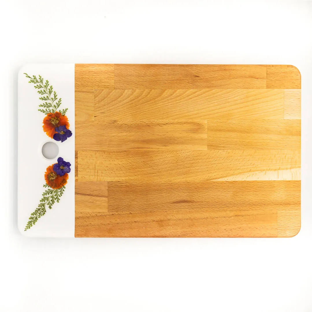 Awkwood Things - Preserved Flower Cutting Board Set