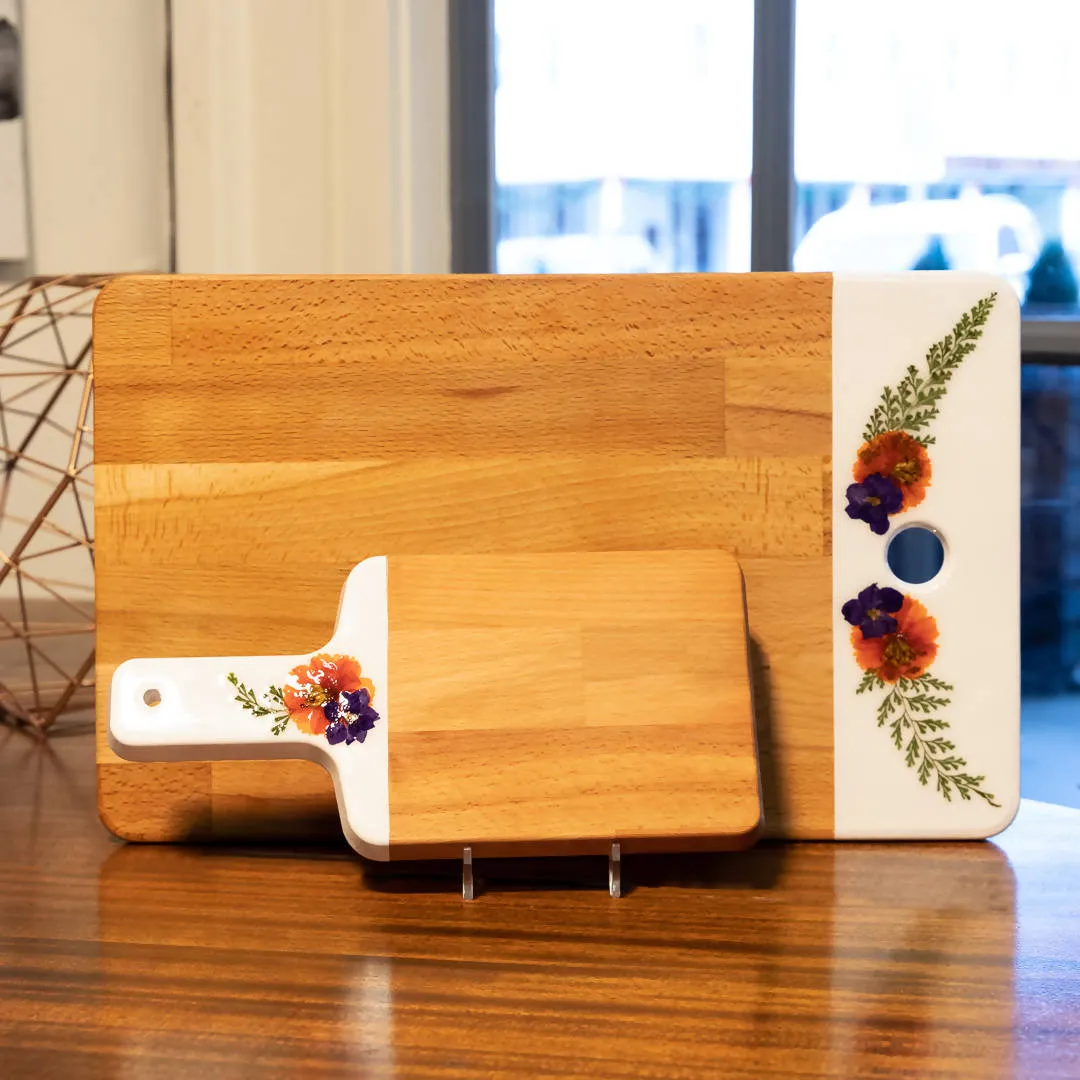 Awkwood Things - Preserved Flower Cutting Board Set