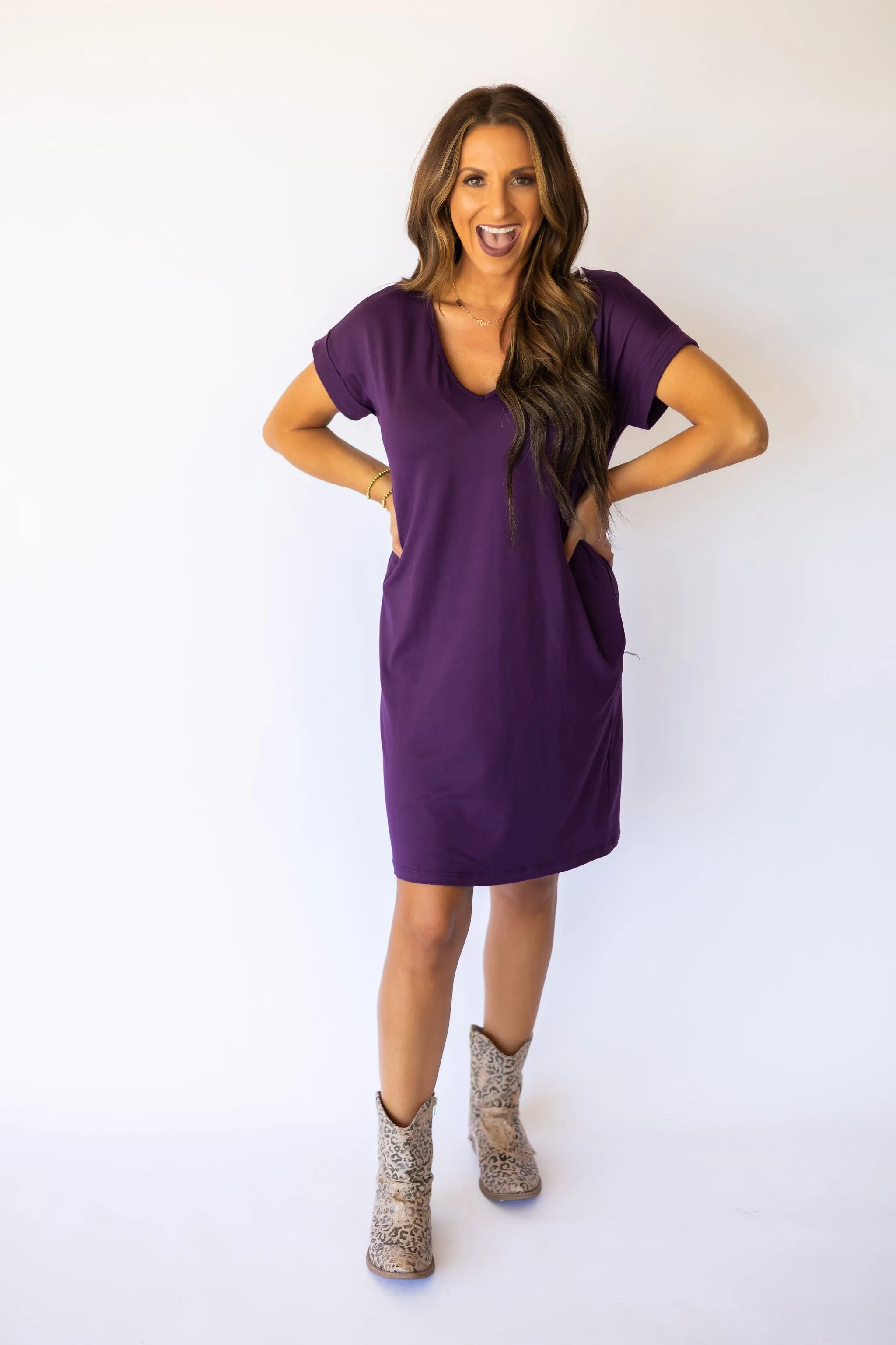 Knit Dress Back To The Basics Violet