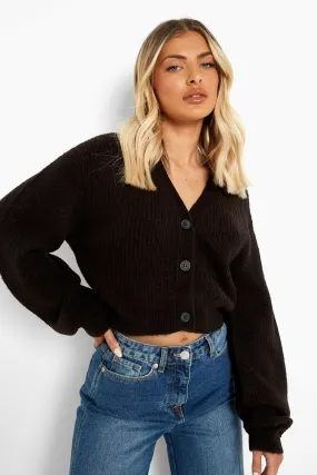 Balloon Sleeve Cropped Cardigan | Shop Jumpers & Cardigans | boohoo