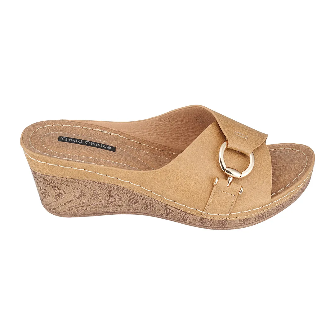 Bay Tan Wedge Sandals